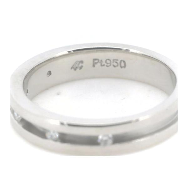 4℃ Diamond Ring, Platinum PT950, Size 9, Women's, Silver, Pre-owned in Great Condition