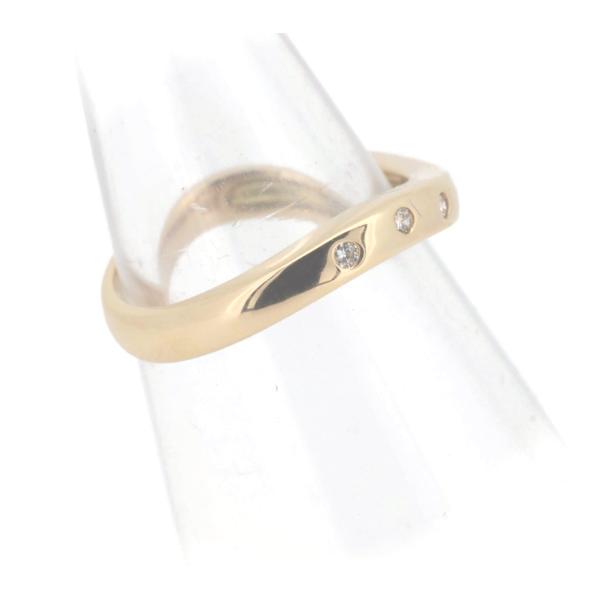 Vandome Aoyama Diamond Ring Size 11.5, K18 Yellow Gold, Ladies' Gold Jewelry, Pre-Owned in Great Condition