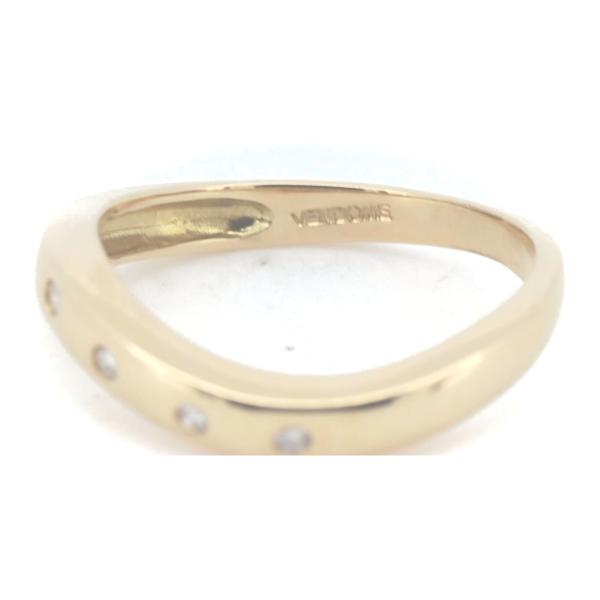 Vandome Aoyama Diamond Ring Size 11.5, K18 Yellow Gold, Ladies' Gold Jewelry, Pre-Owned in Great Condition