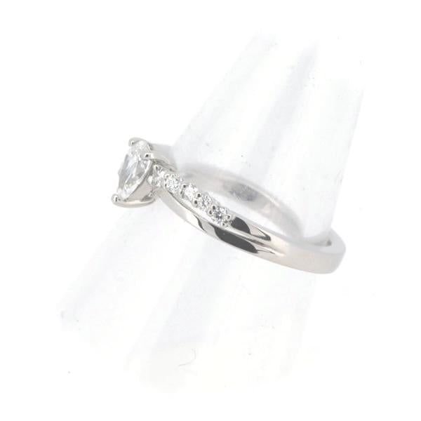 GSTV Platinum PT950 Diamond Ring for Women - Size 13, Diamond 0.30ct & 0.13ct