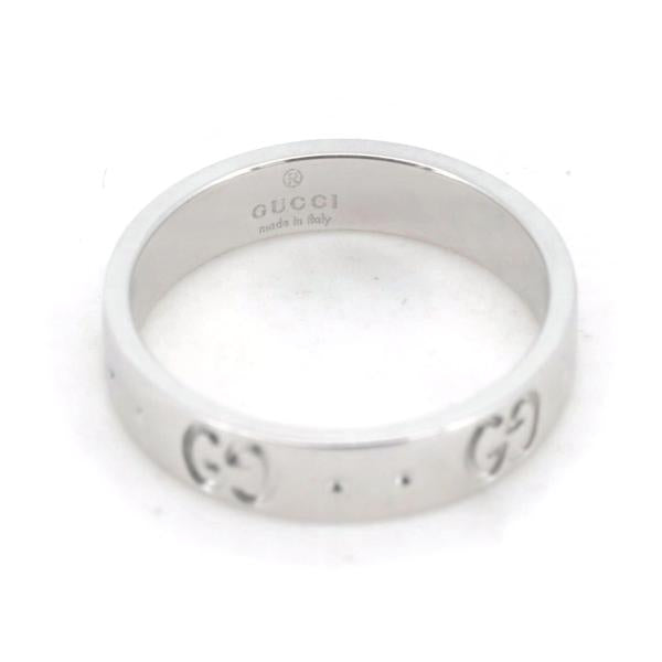 Gucci 18K GG Icon Ring  Metal Ring in Excellent condition