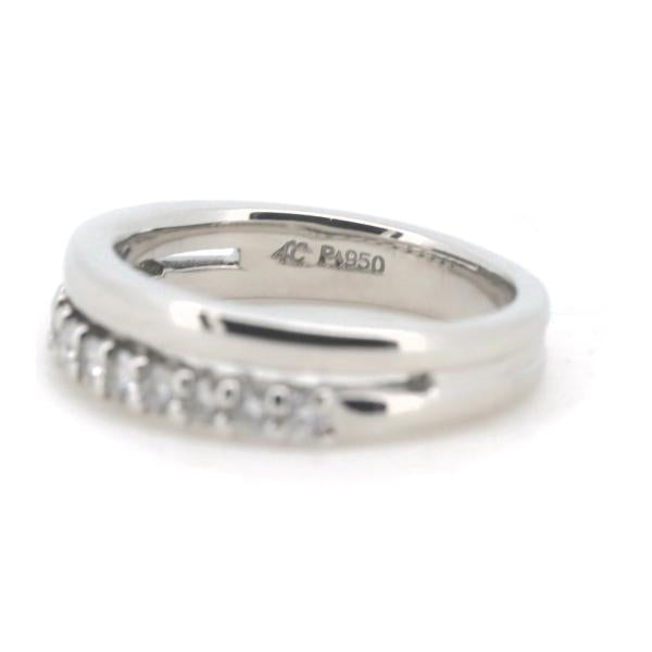 Other Platinum Diamond Half Eternity Ring Metal Ring in Excellent condition