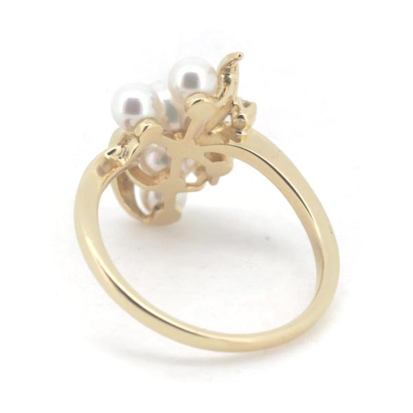 18K Pearl Diamond Ring