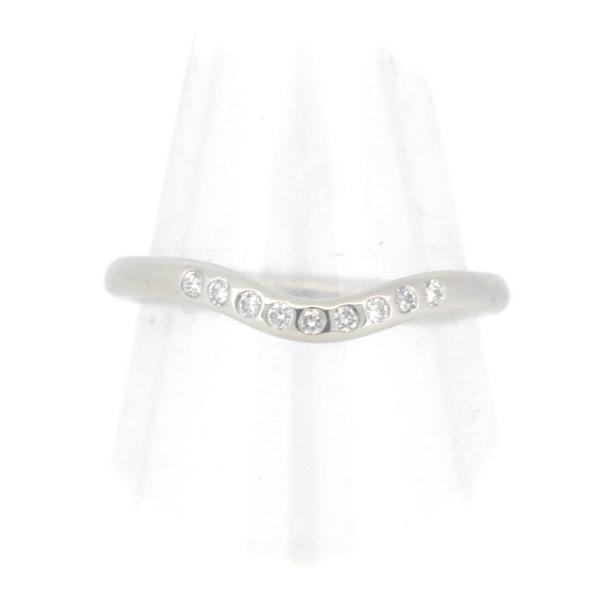 Tiffany & Co Platinum Elsa Peretti Curved Wedding Band Metal Ring in Excellent condition