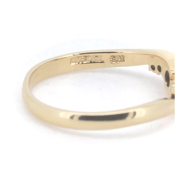 TAKE UP Women's 0.16ct Diamond Ring in K18 Yellow Gold - Size 8