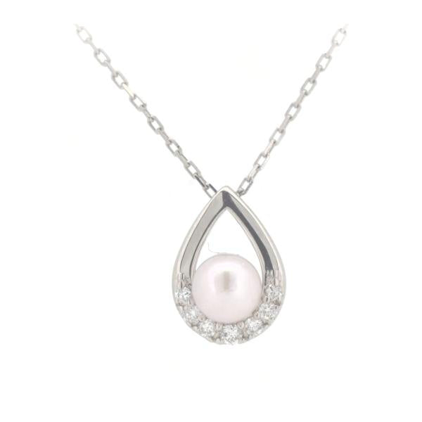 Other Platinum Pearl Diamond Necklace  Metal Necklace in Excellent condition