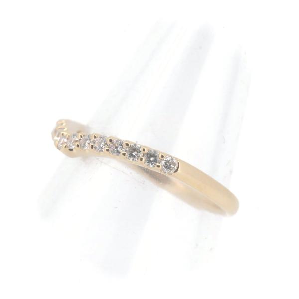 Other 18K Diamond Curved Ring  Metal Ring in Excellent condition