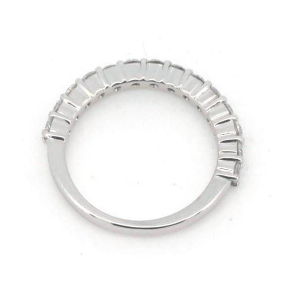 [LuxUness]  Ponte Vecchio Half Eternity Diamond Ring, Size 7, 0.55ct, K18 White Gold, Diamond 0.55ct, Silver, Women's - Used in Excellent condition