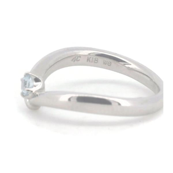 [LuxUness]  4°C Aquamarine Ring, Size 8, K18 White Gold With Aquamarine, Ladies by Yonosee [Pre-Owned] in Excellent condition