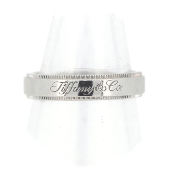 Tiffany & Co Platinum Notes Milgrain Band Ring Metal Ring in Excellent condition