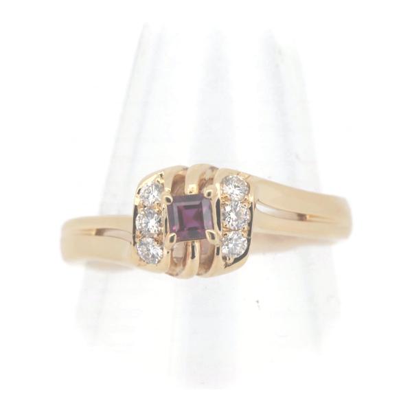 Polara Ruby Diamond Ring K18YG 12 in Great Condition