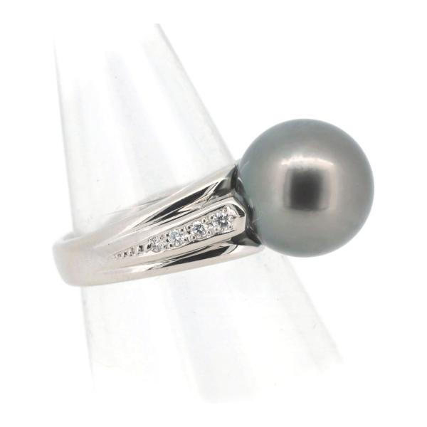 Tasaki Platinum Diamond Pearl Ring Metal Ring in Excellent condition