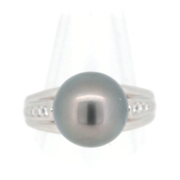 Tasaki Platinum Diamond Pearl Ring Metal Ring in Excellent condition