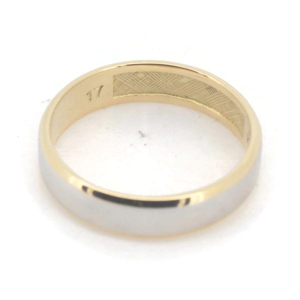 Burberry 18k Gold & Platinum Band Ring Metal Ring in Excellent condition