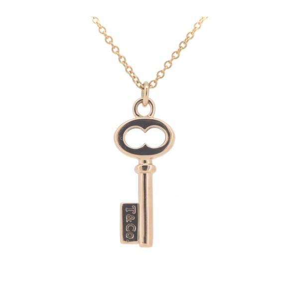 Tiffany & Co 18k Gold Oval Key Pendant Necklace Metal Necklace in Excellent condition