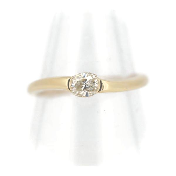 Tasaki K18YG Yellow Gold Diamond Ring 0.33ct Size 11 in Great Condition