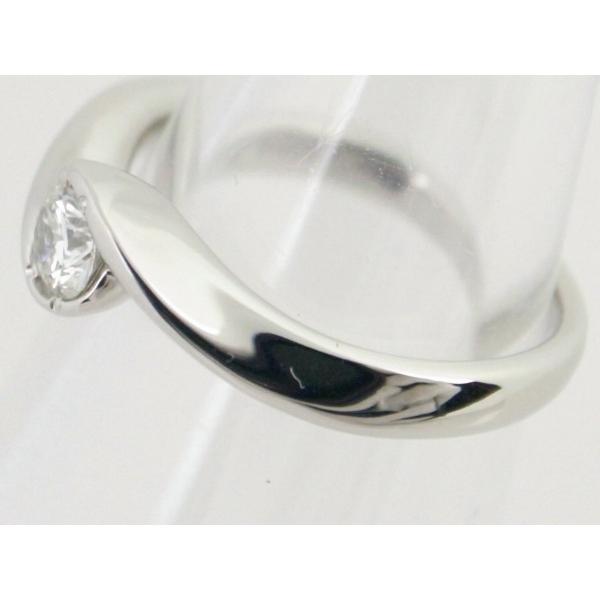 4℃ Ladies Diamond Ring, Size 6, PT950 Platinum, 0.173ct [Pre-owned] in Great Condition