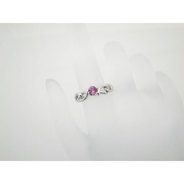 4℃ Women's Ring with Pink Stone, Size 10, in Pt950 Platinum - Unique and Stylish in Great Condition