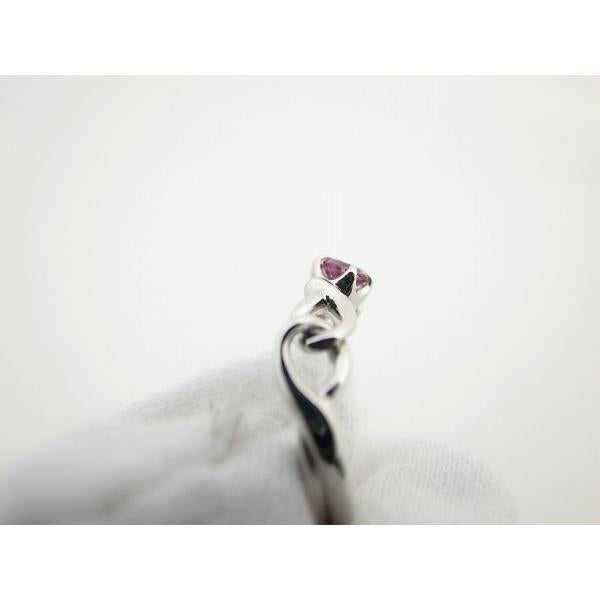 4℃ Women's Ring with Pink Stone, Size 10, in Pt950 Platinum - Unique and Stylish in Great Condition