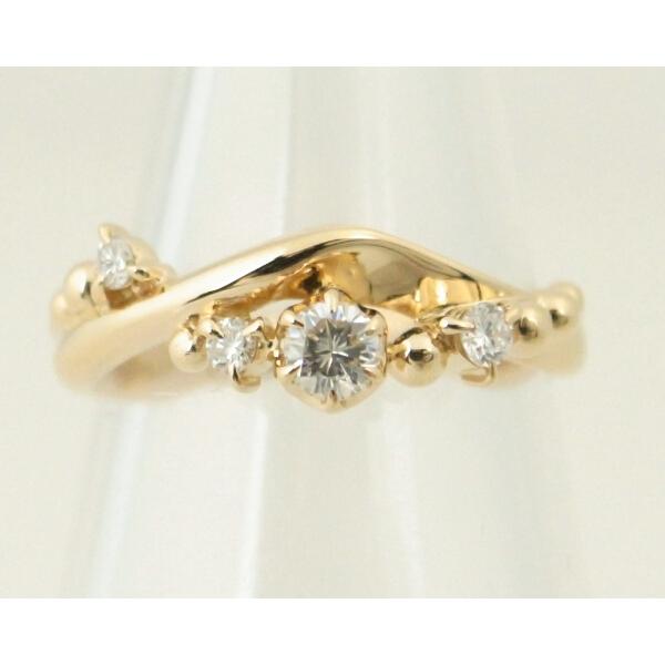 4℃ Diamond Ring in K18 Pink Gold (18K Gold) Size 8 Ladies' by YonDoSi - Used in Great Condition