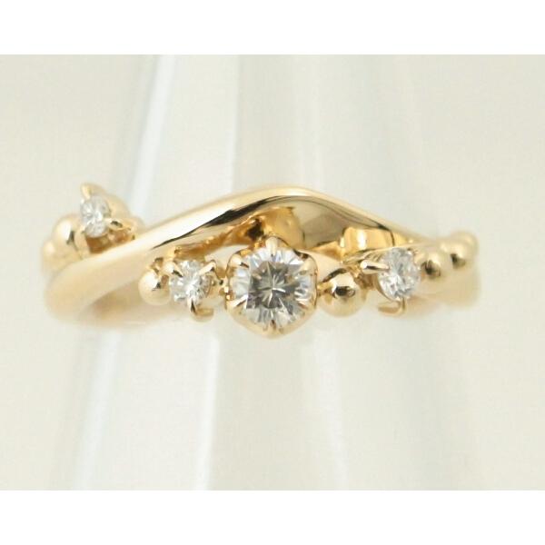 [LuxUness]  4℃ Diamond Ring in K18 Pink Gold (18K Gold) Size 8 Ladies' by YonDoSi - Used in Excellent condition