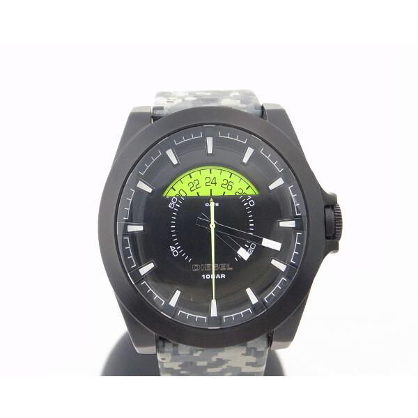 DIESEL Men's Watch DZ-1658, Black, Constructed of Stainless Steel and Leather DZ-1658