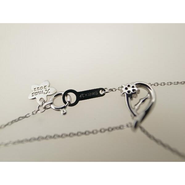 4℃ Limited Edition 2011 Dewdrop Motif Diamond Necklace in K18 White Gold - Silver for Women in Great Condition