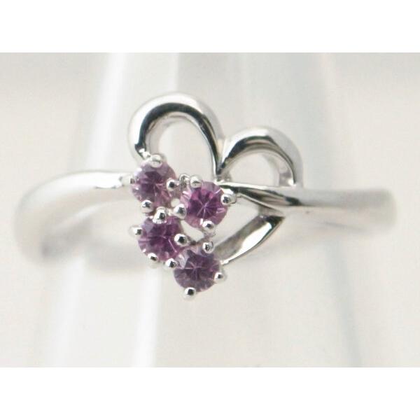 4°C' Pink Gemstone Ring, Size 10 in K18 White Gold for Ladies - Second Hand