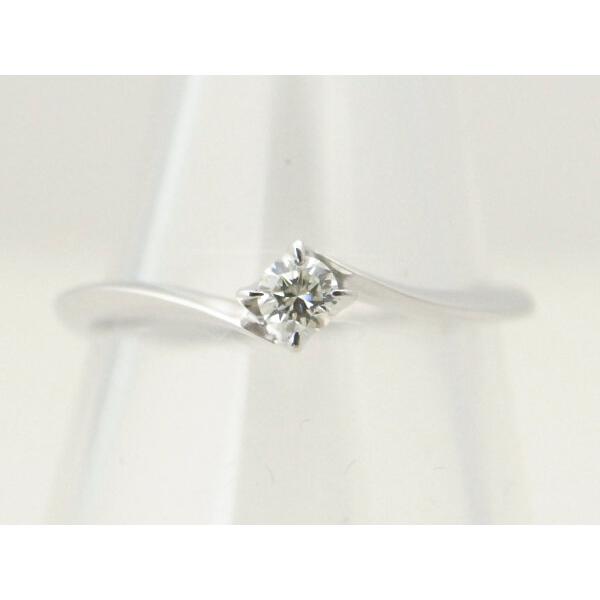 [LuxUness]  4℃ Solitaire Diamond Ring Size 8 in K18 White Gold for Women, Preloved in Excellent condition