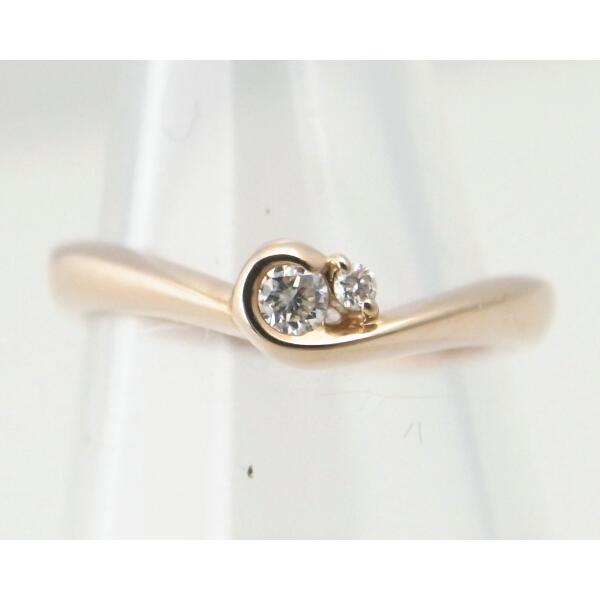 Star Jewelry - Unique 2P D0.06ct Diamond Ring in K18 Pink Gold, Size 7, Gold for Women (Pre-owned) in Great Condition