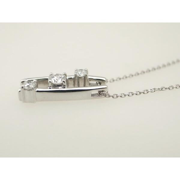K18WG Initial H Diamond Necklace 0.30ct in 18k White Gold for Women