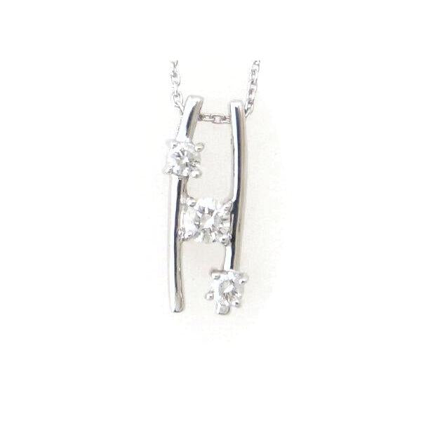 K18WG Initial H Diamond Necklace 0.30ct in 18k White Gold for Women in Great Condition