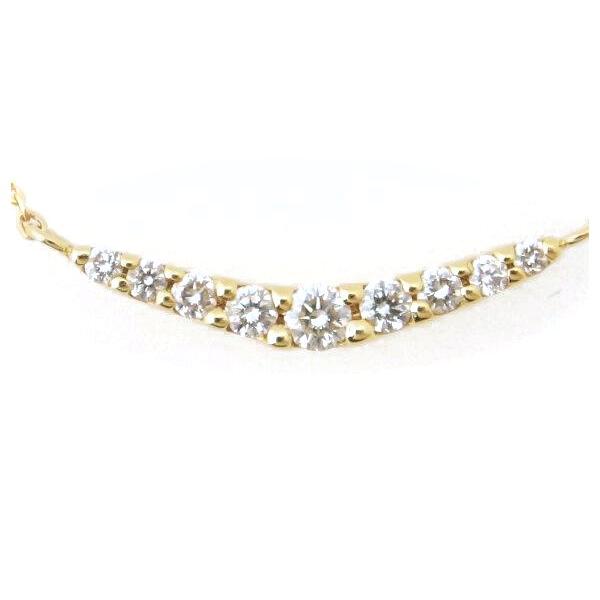 K18YG Diamond Necklace 0.2ct in 18k Yellow Gold for Women in Great Condition