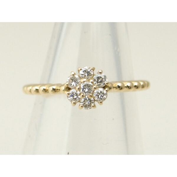 Diamond Pinky Ring, Ring Size 3, 0.15ct Diamond, K18 Yellow Gold Material, Gold, Women's Pre-owned