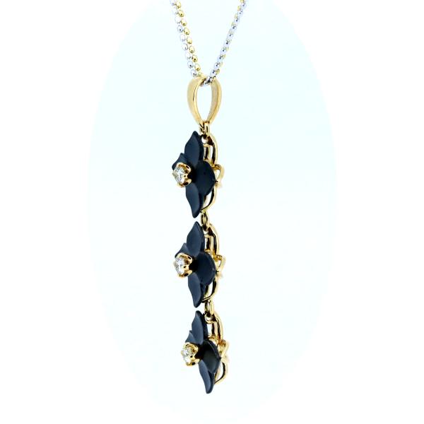 Nikkakei Diamond Necklace in 0.18ct K18 Gold (Yellow, White, Black Gold) for Women - Pre-owned