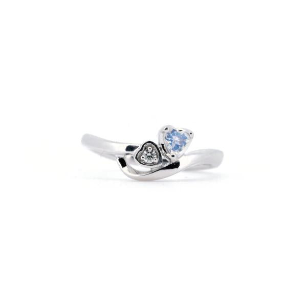 Pre-owned 4℃ Women's Colored Stone and Diamond Ring in Size 10 on K18 White Gold