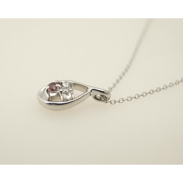 4°C Colorful Diamond Necklace in K18 White Gold, for Ladies - Used