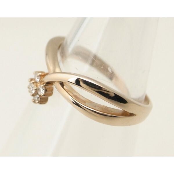 Vandome Aoyama 11 Ring Size Diamond Ring, K18 Pink Gold, Ladies, Pre-Owned in Great Condition