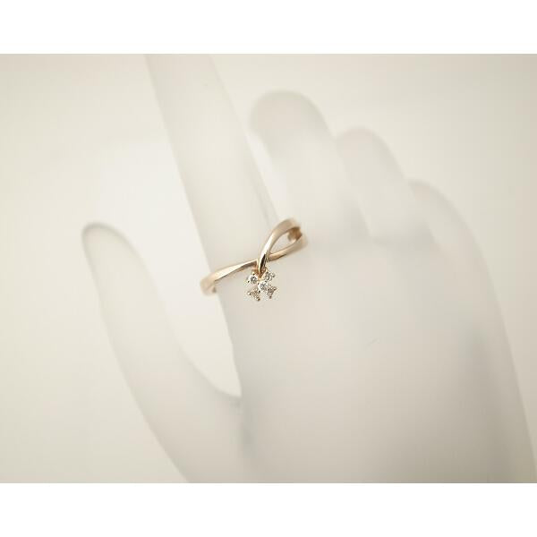 Vandome Aoyama 11 Ring Size Diamond Ring, K18 Pink Gold, Ladies, Pre-Owned in Great Condition