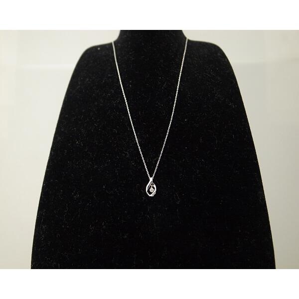 Vandome Aoyama Diamond Necklace, K18 White Gold, Ladies, Pre-Owned in Great Condition