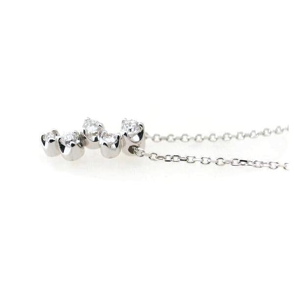 [LuxUness]  4℃ Diamond Necklace in K18 White Gold for Women in Excellent condition