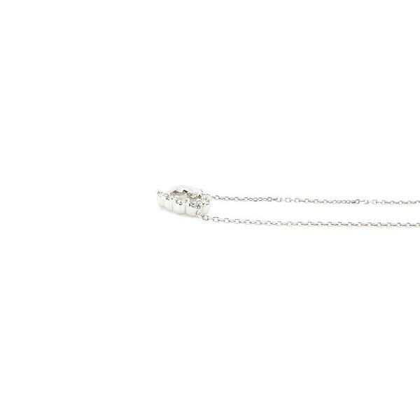 4°C Heart Motif Diamond Necklace in PT850 Platinum for Women