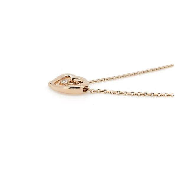 YONDO C Diamond Necklace in K10 Pink Gold for Ladies - Used