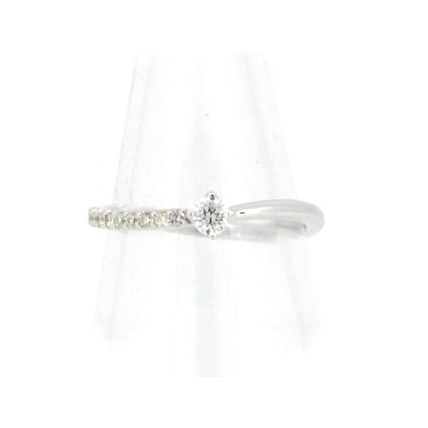 [LuxUness]  4°C Fine Diamond Ring Size 12 in K18 White Gold for Women in Excellent condition