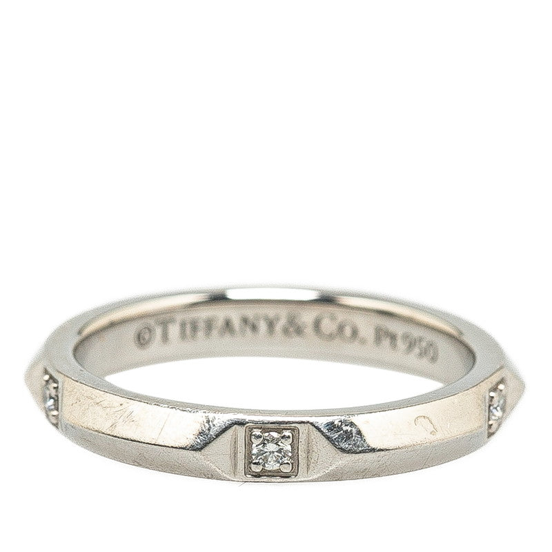 Tiffany & Co True Band Ring 5P Diamond Pt950 Platinum