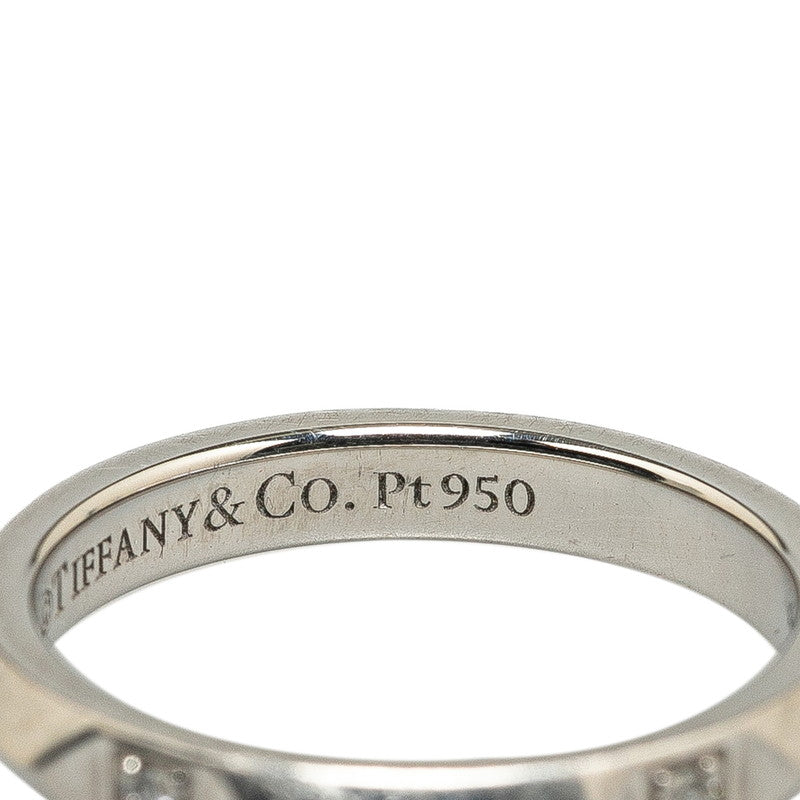 Tiffany & Co True Band Ring 5P Diamond Pt950 Platinum in Great Condition