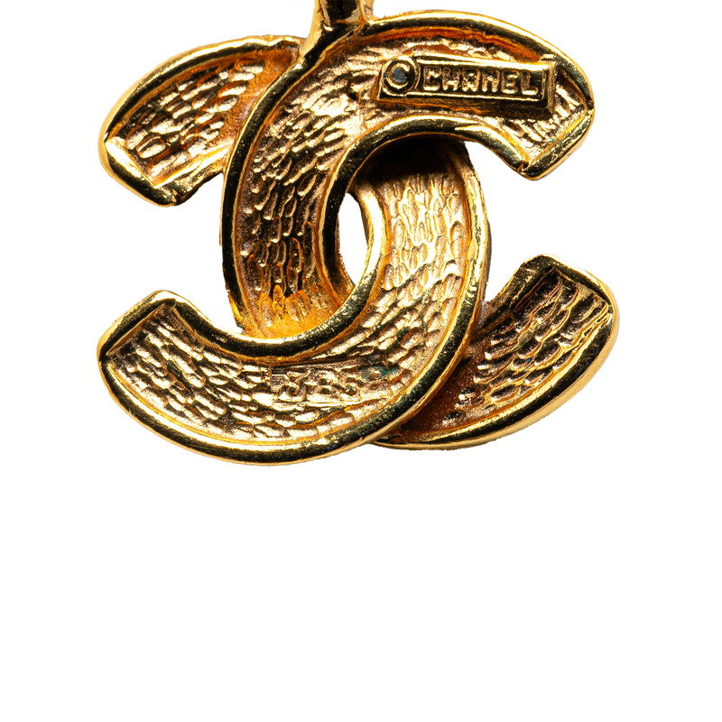 Chanel Matelasse Coco Mark Necklace Gold