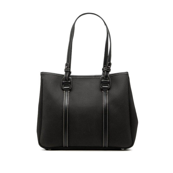 Salvatore Ferragamo Canvas Leather Tote Bag