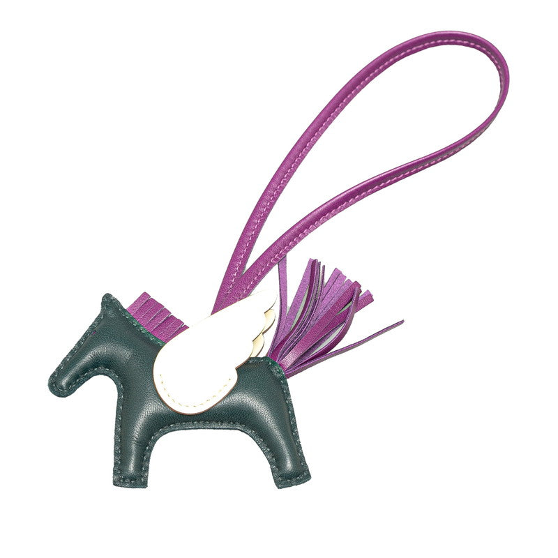 Hermes Rodeo Pegasus PM Bag Charm Green Purple in Great Condition