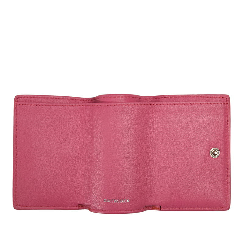 Balenciaga Mini Paper Wallet Leather Pink